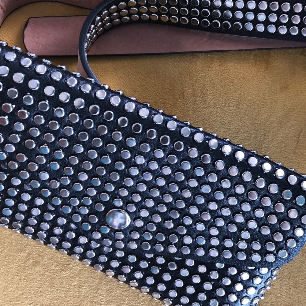 Studded waist handbag